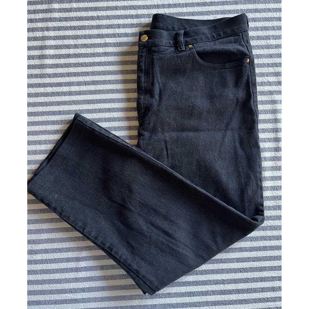Ralph‎ Lauren Womens Black Straight Leg Stretch Denim Jeans